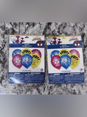 Marvel Spidey Amazing Friends Balloons - Blue, Yellow, Red x2